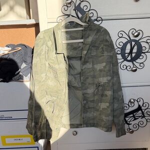 Army Green Camouflage Utility Jacket - Women